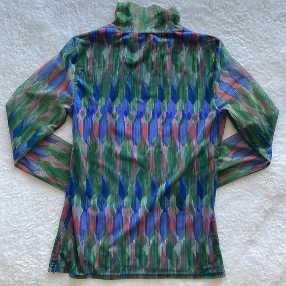 BY ANTHROPOLOGIE Mesh Mock-neck Long Sleeve Size Small - Picture 7 of 9